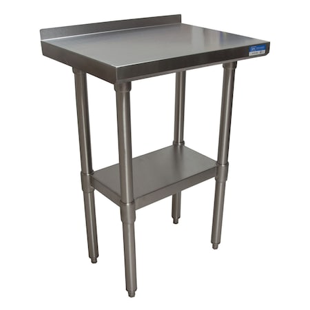 Bk Resources Work Table Stainless Steel Undershelf, Plastic feet 1.5" Riser 24"x18" SVTR-1824